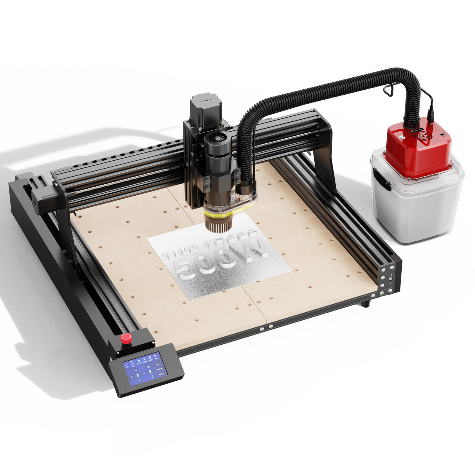 Two-Tree 450 Kit Fresas CNC Woodworking Router with Handheld Diamond Spiral Router Bit Set and 4th Axis Unit Worktable Size (mm) 460x460x80mm - Image 5