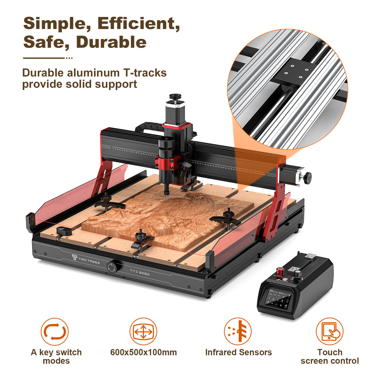 TTC6050 Desktop CNC Wood Engraving Machine Product Specifications - Image 6